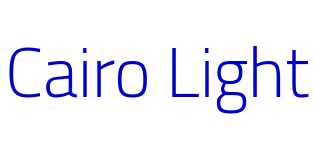Cairo Light font